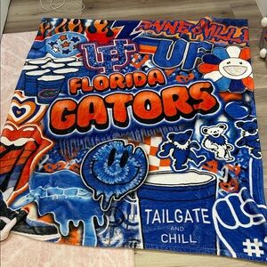 Florida Gators Blue & Orange Plush Throw Blanket - Official Team Graphic